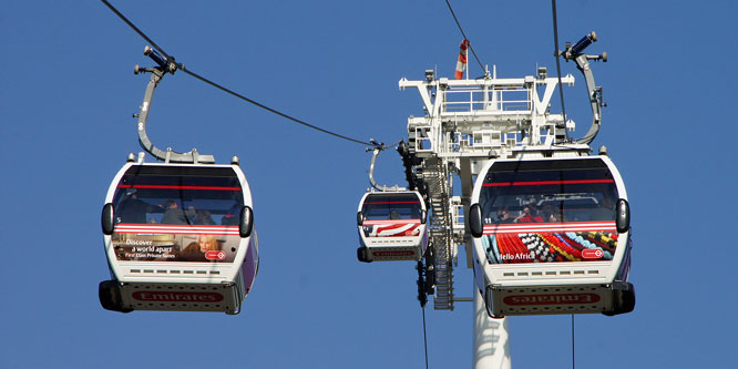 EMIRATES AIR LINE - CABLE CAR - Photo: ©2013 Ian Boyle - www.simplompc.co.uk - Simplon Postcards