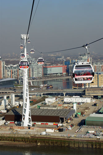 EMIRATES AIR LINE - CABLE CAR - Photo: ©2013 Ian Boyle - www.simplompc.co.uk - Simplon Postcards