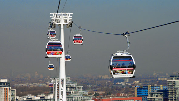 EMIRATES AIR LINE - CABLE CAR - Photo: ©2013 Ian Boyle - www.simplompc.co.uk - Simplon Postcards