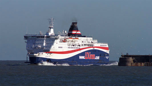 NORMAN SPIRIT on DFDS charter for Dover-Dunkerque services - Photo:  Ian Boyle, 12th December 2011 - www.simplonpc.co.uk 