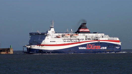 NORMAN SPIRIT on DFDS charter for Dover-Dunkerque services - Photo:  Ian Boyle, 12th December 2011 - www.simplonpc.co.uk 