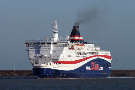 NORMAN SPIRIT on DFDS charter for Dover-Dunkerque services - Photo:  Ian Boyle, 12th December 2011 - www.simplonpc.co.uk 