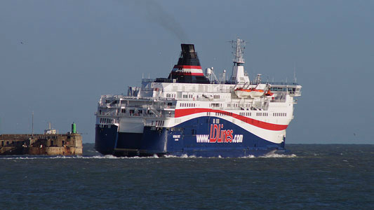 NORMAN SPIRIT on DFDS charter for Dover-Dunkerque services - Photo:  Ian Boyle, 12th December 2011 - www.simplonpc.co.uk 