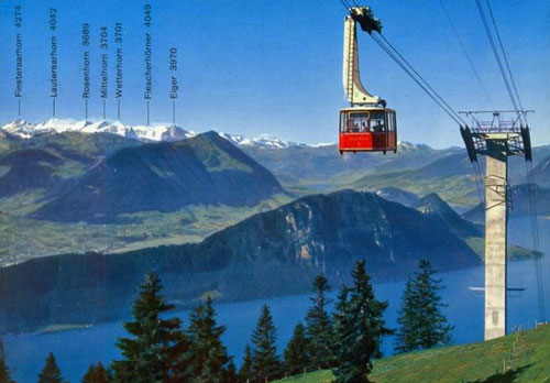 Luftseilbahn Weggis-Rigi Kaltbad - www.simplonpc.co.uk - Simplon Postcards