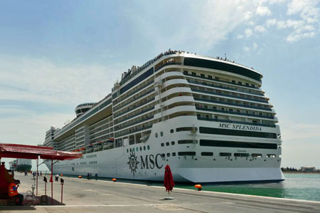 MSC SPLENDIDA at La Goulette, Tunisia - Photo:  Francesco Galantino, 11th August 2009