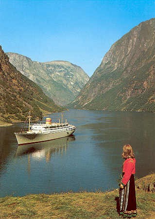 BERGENSFJORD - Norwegian America Line - Simplon Postcards - www.simplonpc.co.uk