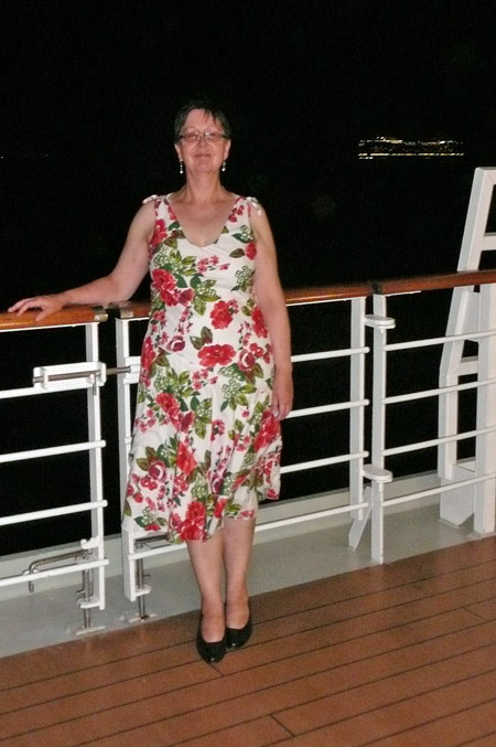 Margaret on Queen Victoria - Photo: © Ian Boyle, 23rd August 2009