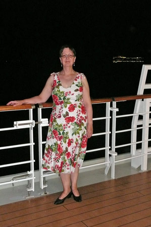 Margaret on Queen Victoria - Photo: © Ian Boyle, 23rd August 2009