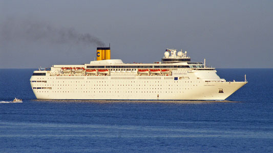 COSTA ROMANTICA at Civitavecchia - Photo: © Ian Boyle, 24th August 2009 - www.simplonpc.co.uk