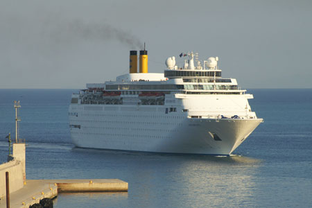 COSTA ROMANTICA at Civitavecchia - Photo: © Ian Boyle, 24th August 2009 - www.simplonpc.co.uk