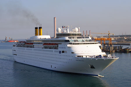 COSTA ROMANTICA at Civitavecchia - Photo: © Ian Boyle, 24th August 2009 - www.simplonpc.co.uk