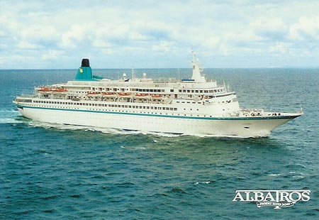 Cruise Ship TS Albatros Phoenix Reisen Postcard Postkarte Kreuzfahrt Schiff 
