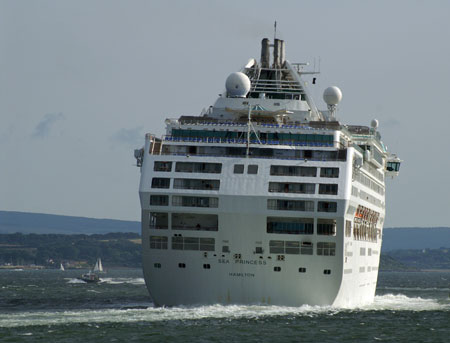 SEA PRINCESS in the Solent - Photo:  Ian Boyle, on SS Shieldhall, 14th June 2008