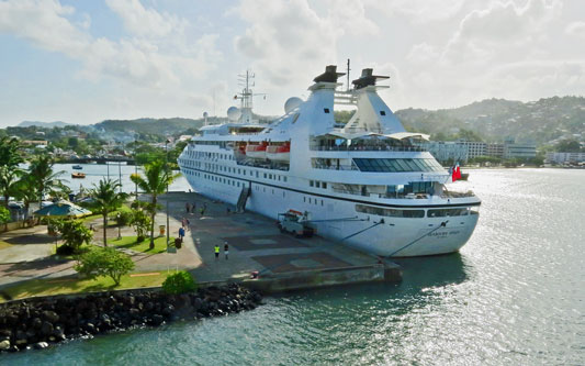 Azura Cruise - SEABOURN SPIRIT at Castries, St Lucia - Photo: © Ian Boyle, 23rd March 2014 - www.simplonpc.co.uk