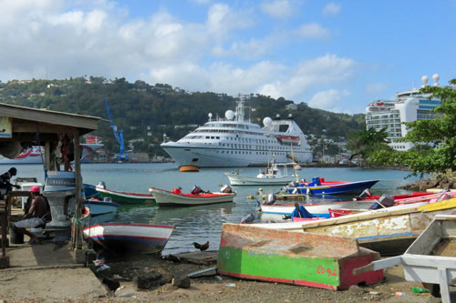 Azura Cruise - SEABOURN SPIRIT at Castries, St Lucia - Photo: © Ian Boyle, 23rd March 2014 - www.simplonpc.co.uk