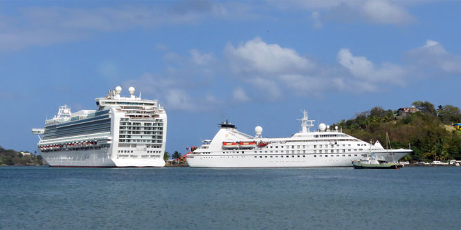 Azura Cruise - SEABOURN SPIRIT at Castries, St Lucia - Photo: © Ian Boyle, 23rd March 2014 - www.simplonpc.co.uk