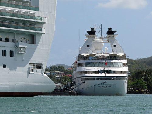 Azura Cruise - SEABOURN SPIRIT at Castries, St Lucia - Photo: © Ian Boyle, 23rd March 2014 - www.simplonpc.co.uk