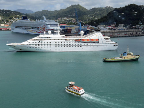 Azura Cruise - SEABOURN SPIRIT at Castries, St Lucia - Photo: © Ian Boyle, 23rd March 2014 - www.simplonpc.co.uk