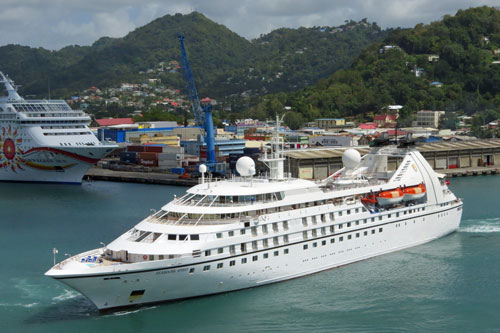 Azura Cruise - SEABOURN SPIRIT at Castries, St Lucia - Photo: © Ian Boyle, 23rd March 2014 - www.simplonpc.co.uk