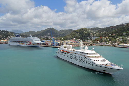 Azura Cruise - SEABOURN SPIRIT at Castries, St Lucia - Photo: © Ian Boyle, 23rd March 2014 - www.simplonpc.co.uk