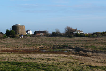 Martello Tower at Shingle Street - Photo: © Ian Boyle, 5th December 2009