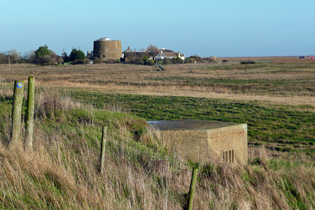 Martello Tower at Shingle Street - Photo: © Ian Boyle, 5th December 2009