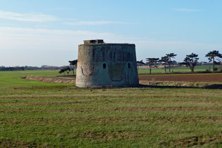 Martello Tower at Shingle Street - Photo: © Ian Boyle, 5th December 2009