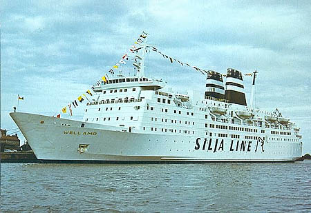 Wellamo - Dana Gloria - King of Scandinavia - Color Viking - Jupiter -  Ferry Photographs - Ferry Postcards