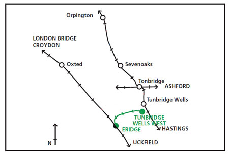 Spa Valley Railway Map