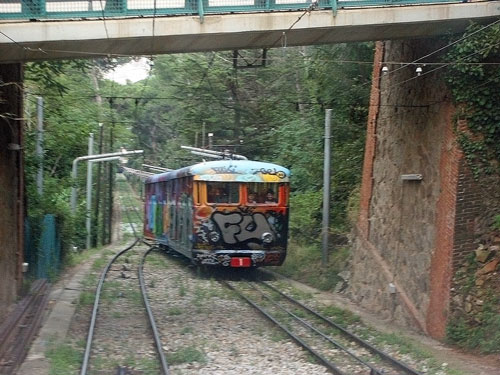 Barcelona - Tibidabo Funicular - Photo: © Ian Boyle, 1st September 2002 - www.simplompc.co.uk - Simplon Postcards