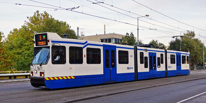 GVB Amsterdam Trams - BN 11G - www.simplonpc.co.uk