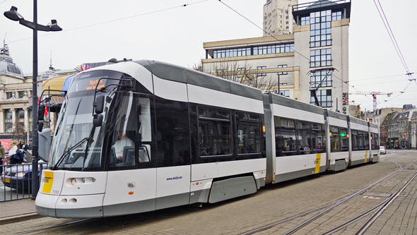 Flexity 2 'Albatros' De Lijn tram in Antwerp - Photo:  Ian Boyle, 9th March 2017