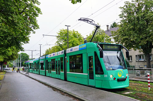 Basel Be6/8 Combino Tram - www.simplonpc.co.uk - Photo: ©Ian Boyle 26th July 2017