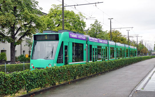 Basel Be6/8 Combino Tram - www.simplonpc.co.uk - Photo: ©Ian Boyle 26th July 2017