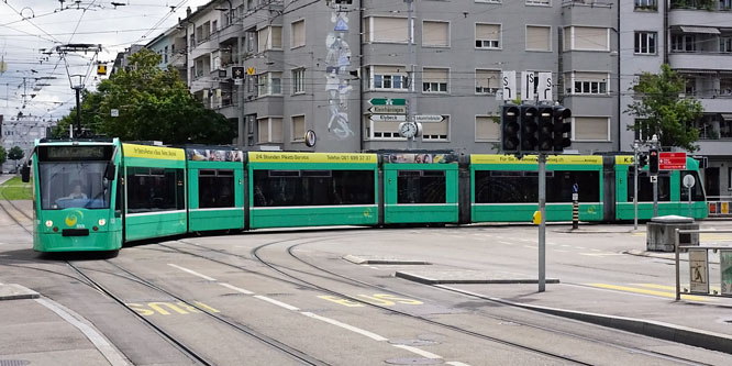 Basel Be6/8 Combino Tram - www.simplonpc.co.uk - Photo: ©Ian Boyle 26th July 2017