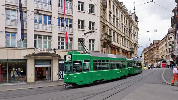 Basel Be4/4 Tram - www.simplonpc.co.uk - Photo: ©Ian Boyle 26th July 2017