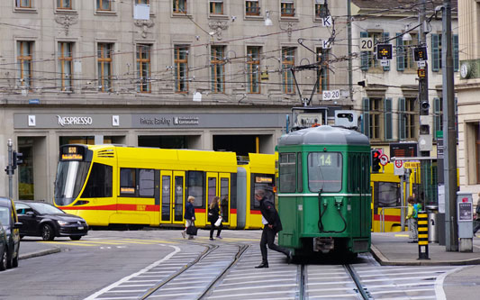 Basel Be4/6 'Guggammere' Tram - www.simplonpc.co.uk - Photo: ©Ian Boyle 26th July 2017