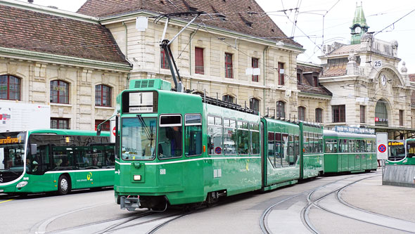 Basel Be4/6 'Guggammere' Tram - www.simplonpc.co.uk - Photo: ©Ian Boyle 26th July 2017