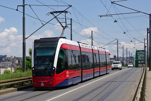 BelgradeCAF Urbos 3 Tram - www.spimplonpc.co.uk - Photo: ©Ian Boyle 17th May 2016