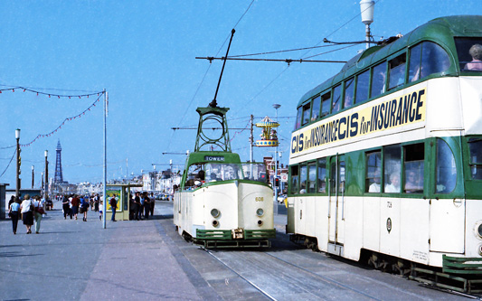 BLACKPOOL TRAMS - Photo: ©1981 Ian Boyle - www.simplompc.co.uk - Simplon Postcards