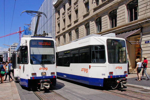 Swiss DAV Be4/6 Tram - www.simplonpc.co.uk - Photo: ©1985 Ian Boyle