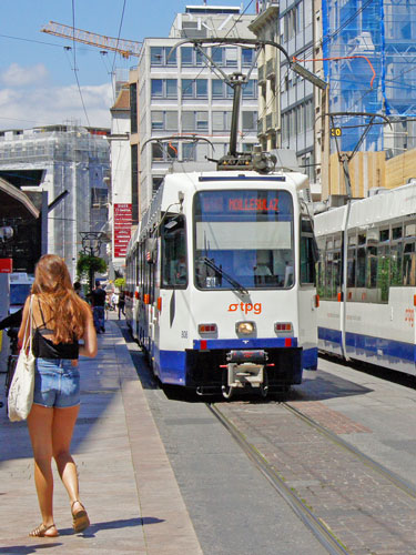 Swiss DAV Be4/6 Tram - www.simplonpc.co.uk - Photo: ©1985 Ian Boyle