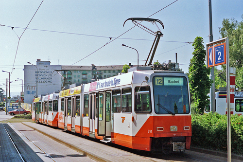 Swiss DAV Be4/6 Tram - www.simplonpc.co.uk - Photo: ©1985 Ian Boyle