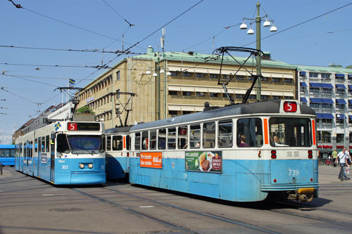 Gothenburg M31 Trams - Photo: ©2013 Ian Boyle - www.simplompc.co.uk - Simplon Postcards