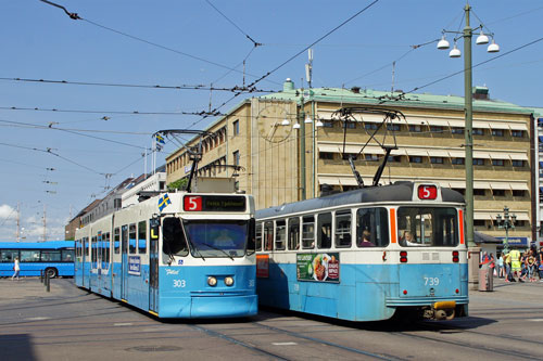 Gothenburg M31 Trams - Photo: ©2013 Ian Boyle - www.simplompc.co.uk - Simplon Postcards