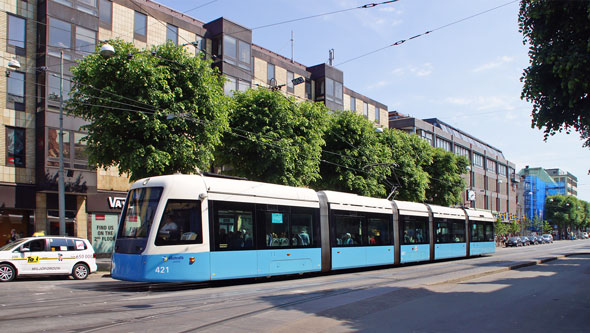 Gothenburg M32 Trams - Photo: ©2013 Ian Boyle - www.simplompc.co.uk - Simplon Postcards