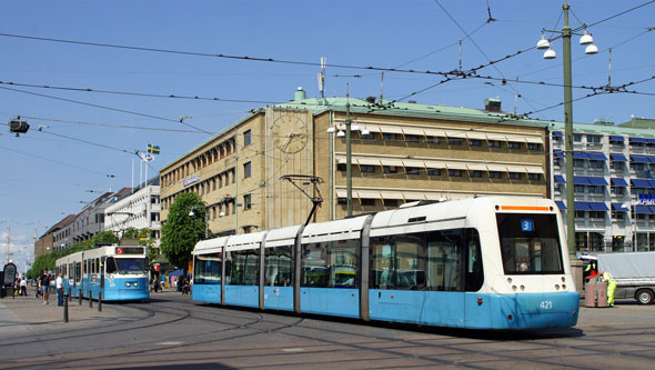 Gothenburg M32 Trams - Photo: ©2013 Ian Boyle - www.simplompc.co.uk - Simplon Postcards