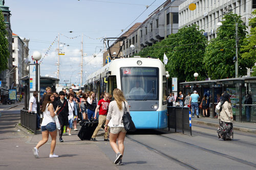 Gothenburg M32 Trams - Photo: ©2013 Ian Boyle - www.simplompc.co.uk - Simplon Postcards