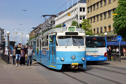 Gothenburg M28/M29 Trams - Photo: ©2013 Ian Boyle - www.simplompc.co.uk - Simplon Postcards