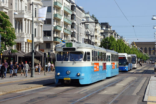 Gothenburg M28/M29 Trams - Photo: ©2013 Ian Boyle - www.simplompc.co.uk - Simplon Postcards